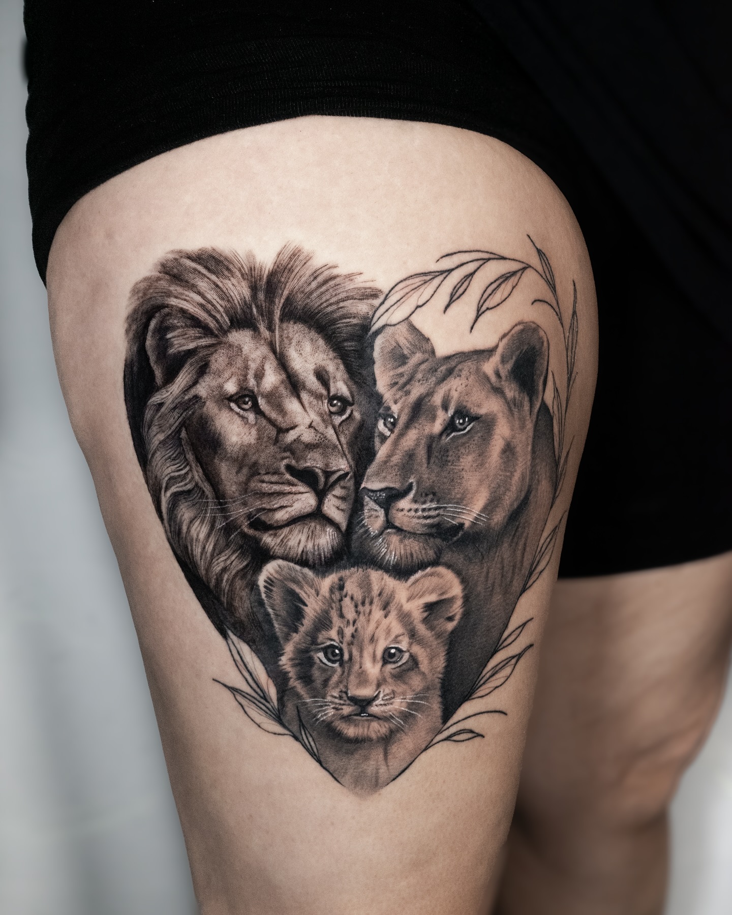 Lion Family Heart Tattoo lion family tattoos tattoo