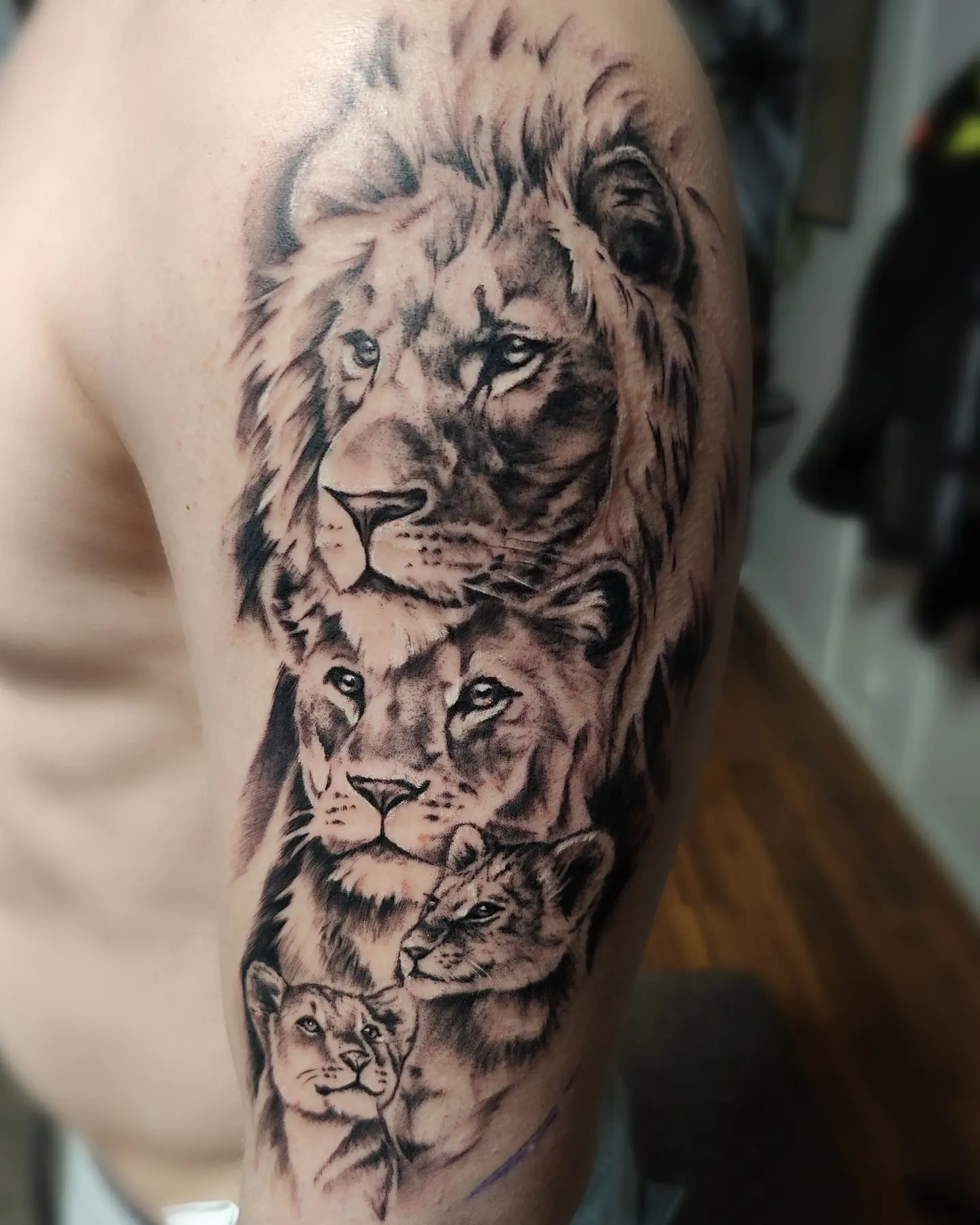 Lion Family Portrait Tattoo lion family tattoos tattoo