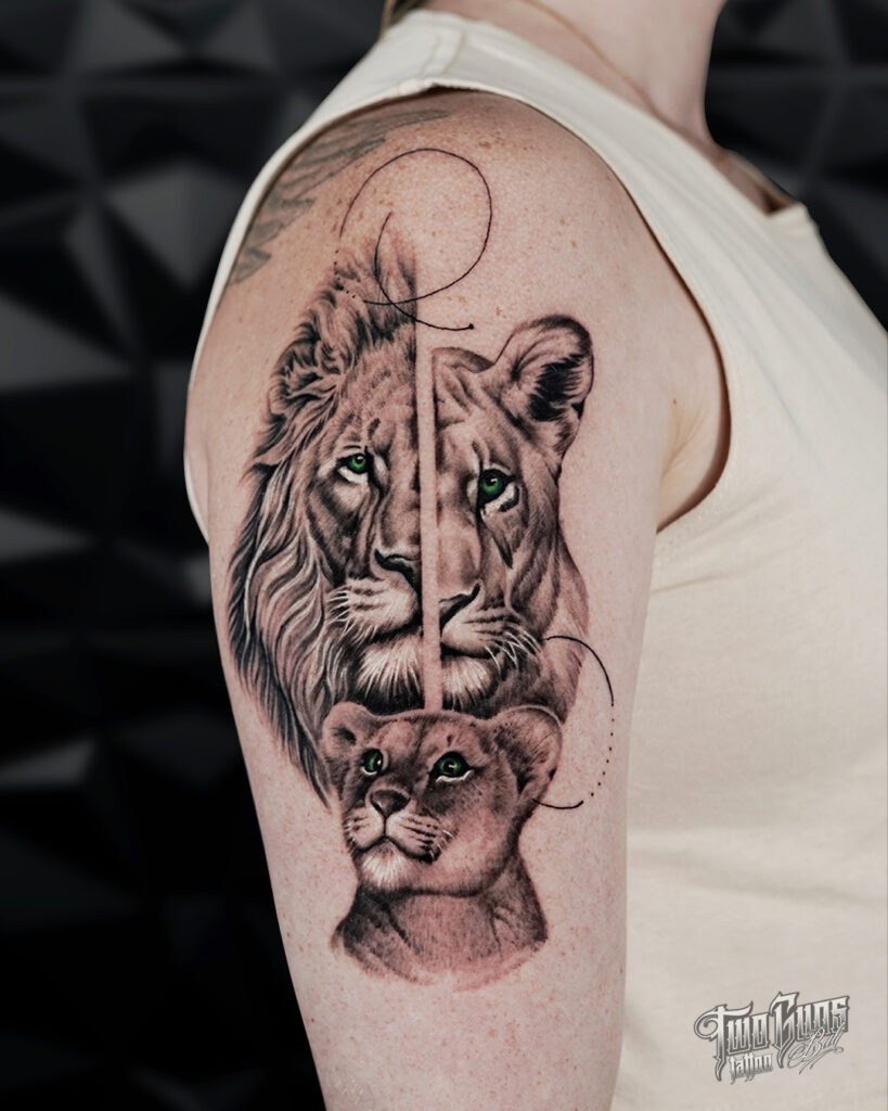 Dotwork Mandala Upper Arm Tattoo