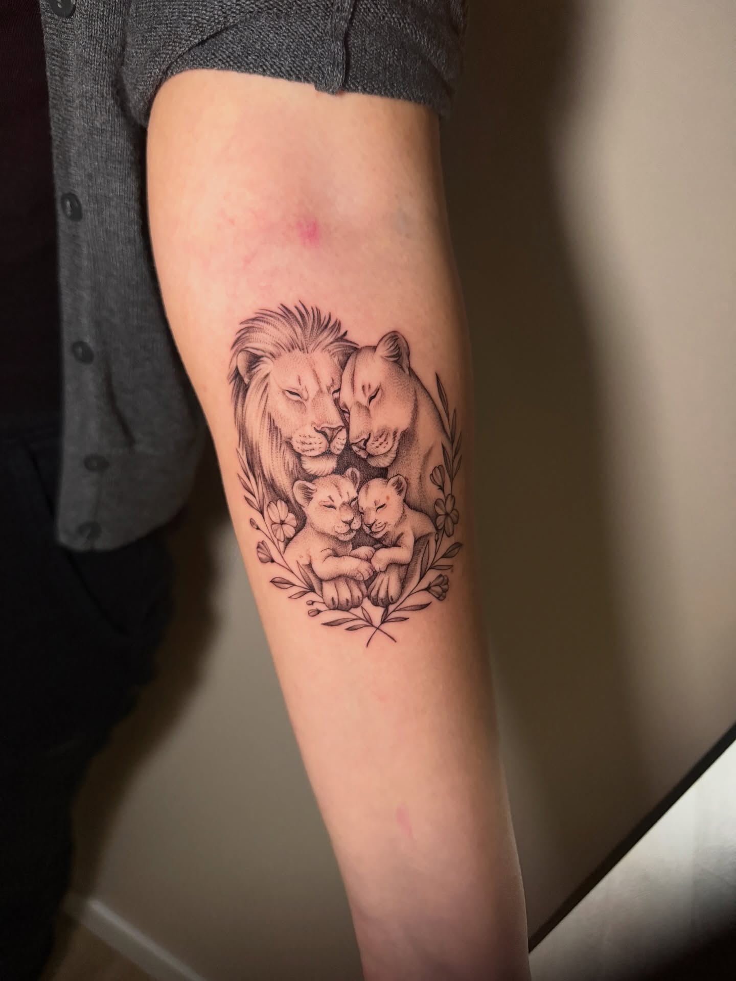 Lion Family Tattoo With Cubs family tattoos tattoo