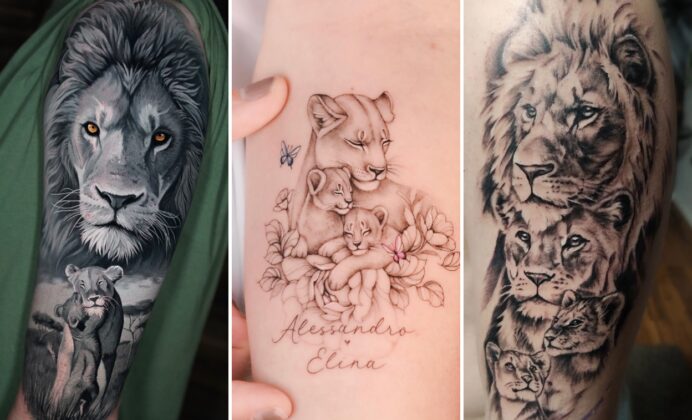 15+ Lion Family Tattoo Ideas Embodying Fierce Pride and Protection