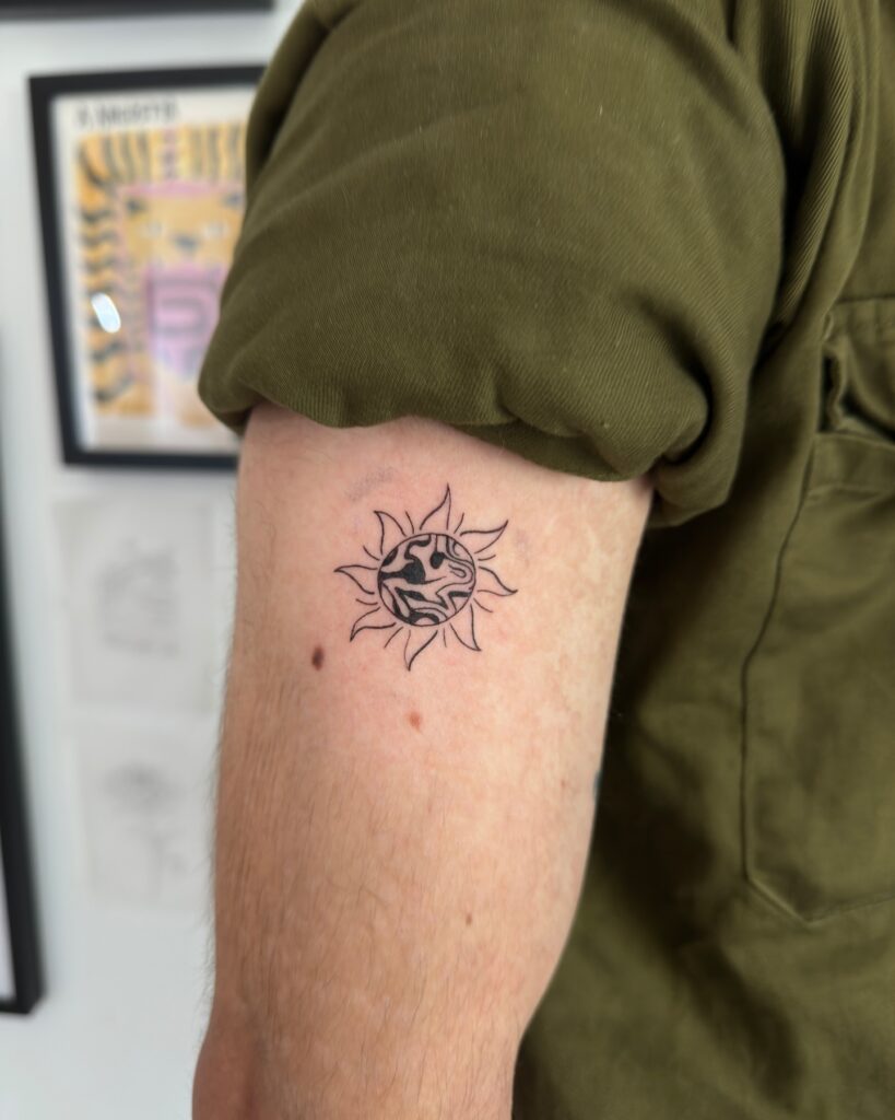 Liquid Core Sun Tattoo sun tattoos tattoo