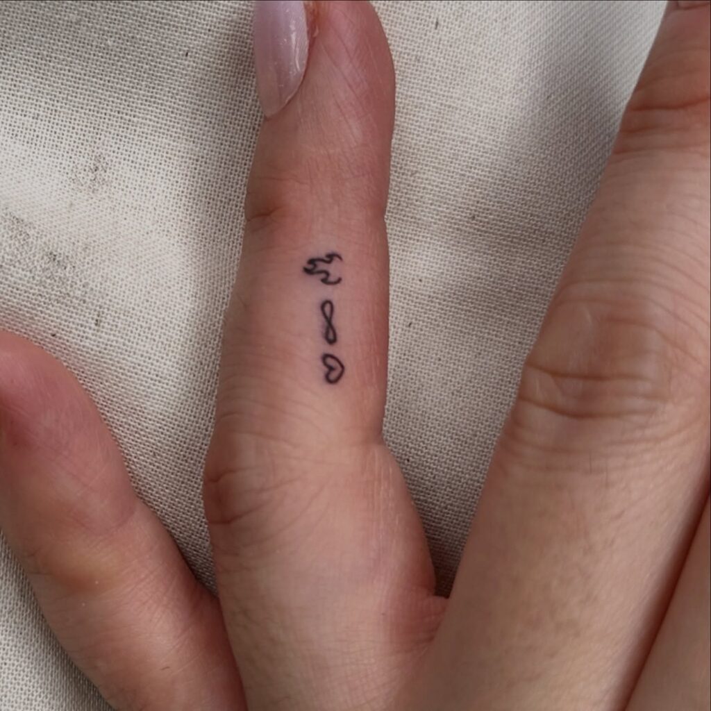 Little Fire, Infinity, and Love Symbol Tattoo little tattoos for women with meaning tattoo