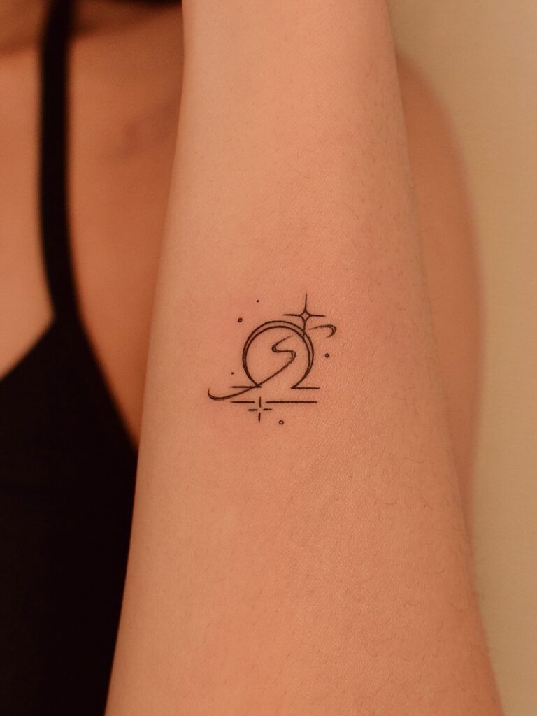 Little Libra Zodiac Symbol Tattoo little tattoos for women with meaning tattoo