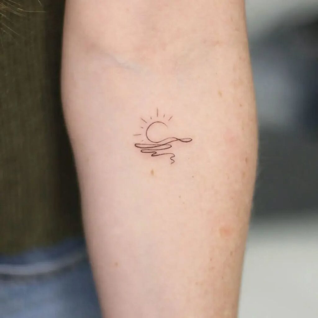 Little Sunrise Line Tattoo little tattoos for women with meaning tattoo