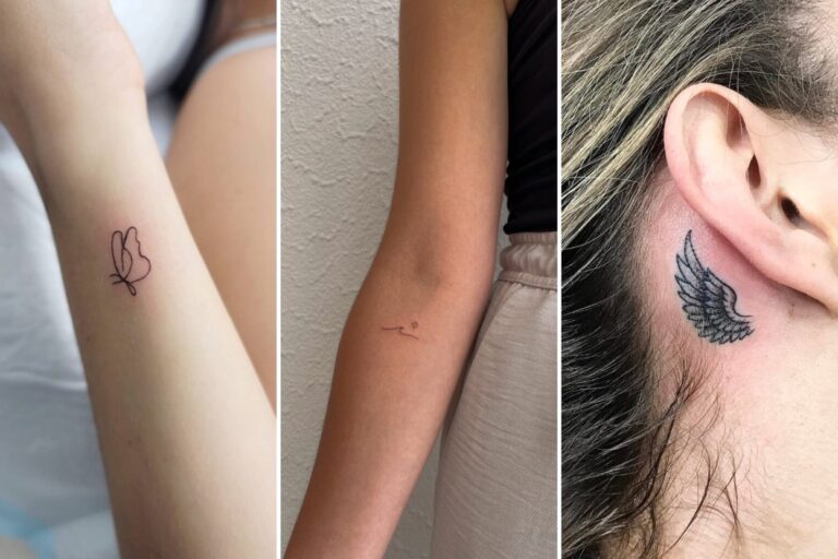 Aesthetic little tattoos for women with meaning and delicate ink ideas collage