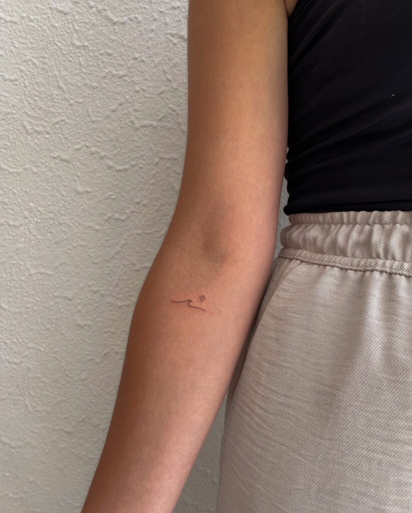Little Wave and Star Tattoo little tattoos for women with meaning tattoo