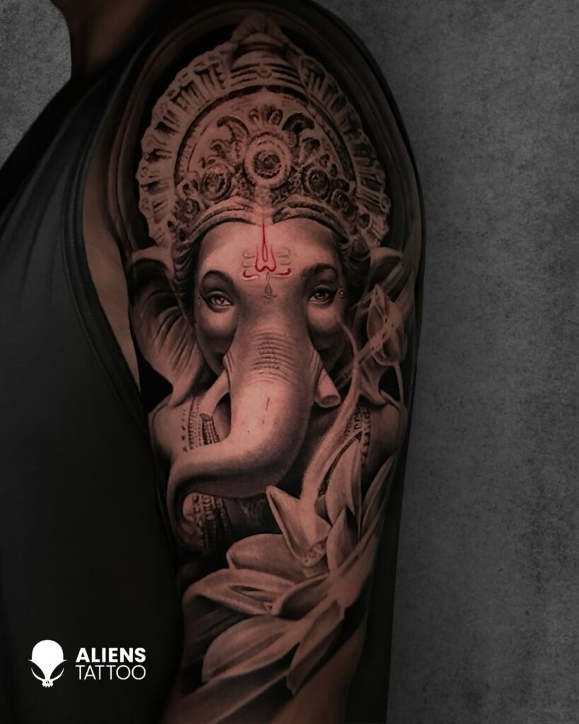 Lord Ganesha Half Sleeve Tattoo half sleeve tattoos for men tattoo