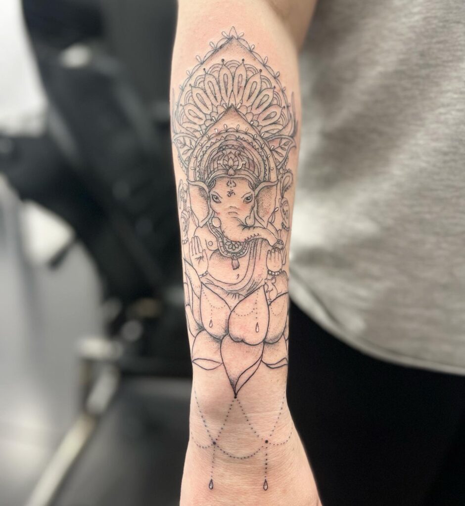 Meditative Stillness Under The Bodhi Tree Tattoo