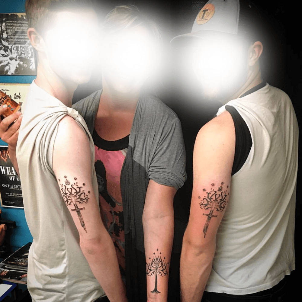 Lord of the Rings – White Tree of Gondor mom and son tattoo ideas tattoo