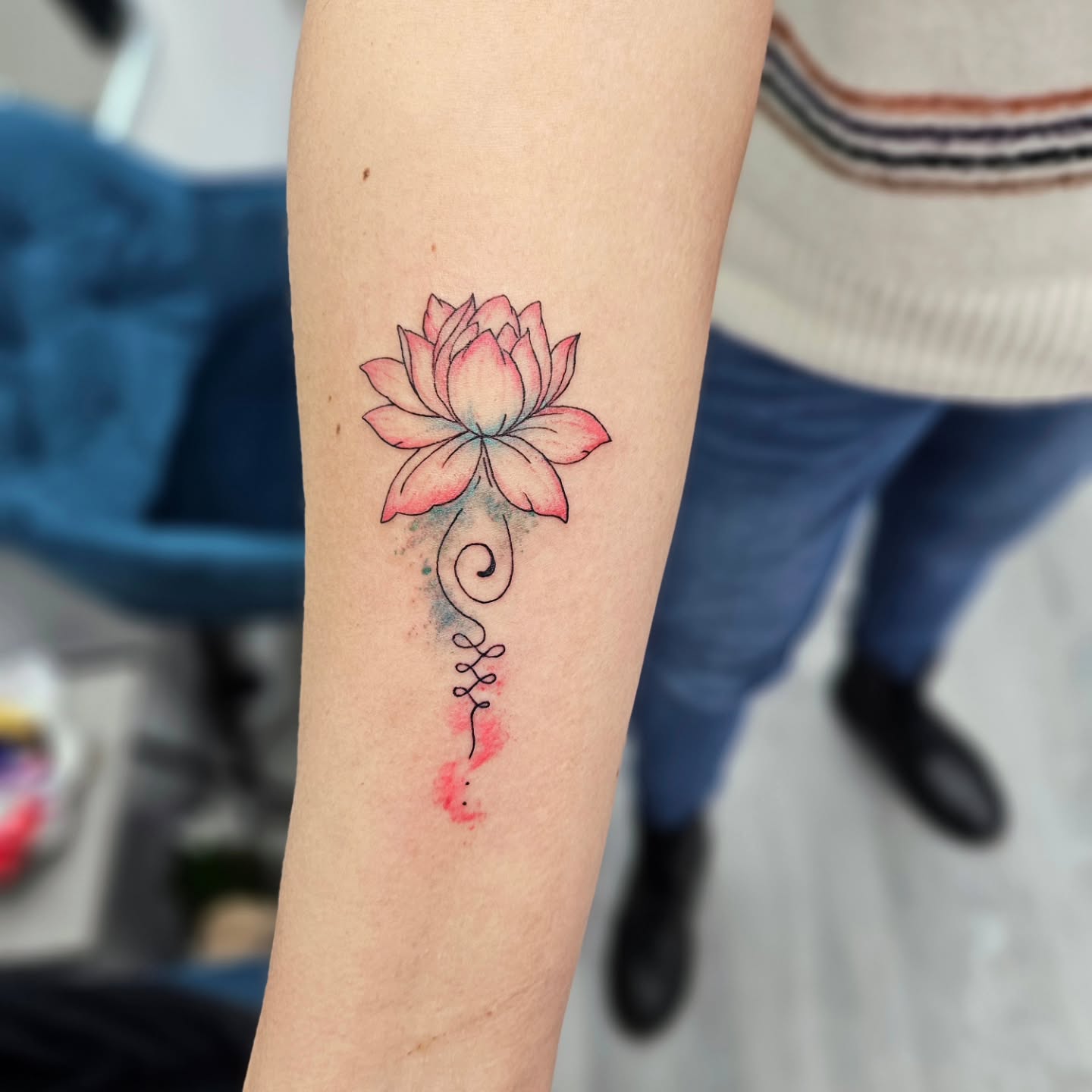 Lotus Flower Tattoo With Unalome Symbol lotus flower tattoo ideas meaning tattoo