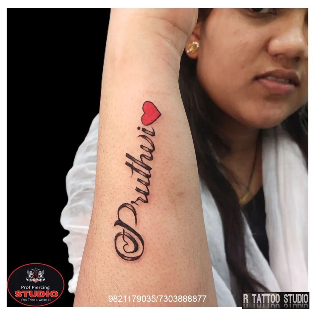 Love & Name Tattoo