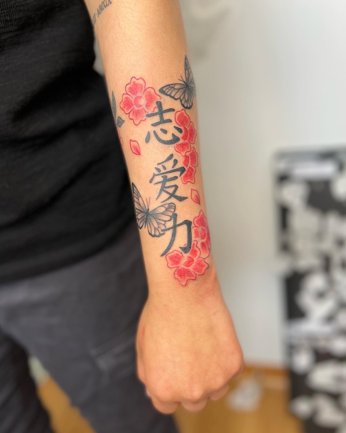 Love and Strength Chinese Character Tattoo chinese symbols tattoos tattoo