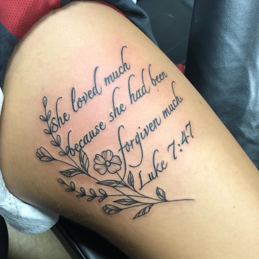 Matching Bible Verse Tattoos Deuteronomy 65 And Isaiah 263