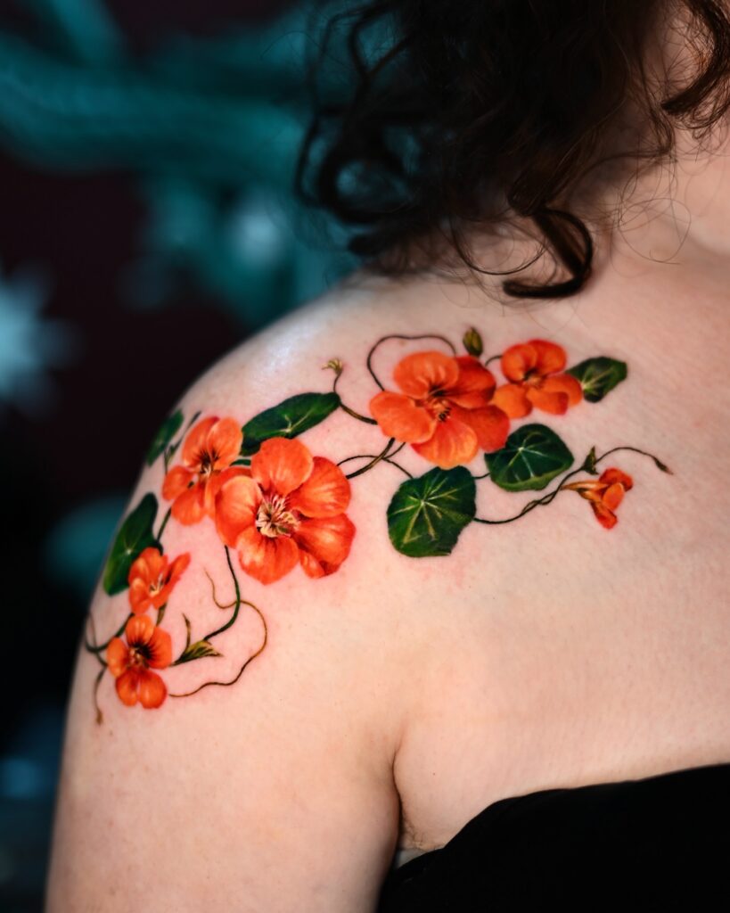 Minimalist Cloud Shoulder Tattoo