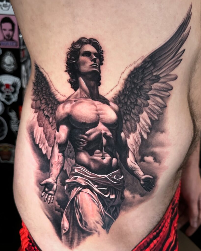 Majestic Guardian Angel Tattoo angel tattoo ideas tattoo