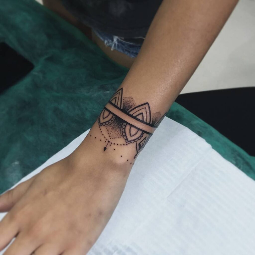 Mandala Bracelet Tattoo mandala wrist tattoo ideas tattoo