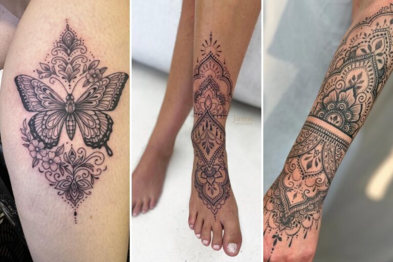 Aesthetic mandala tattoo ideas and delicate ink ideas collage