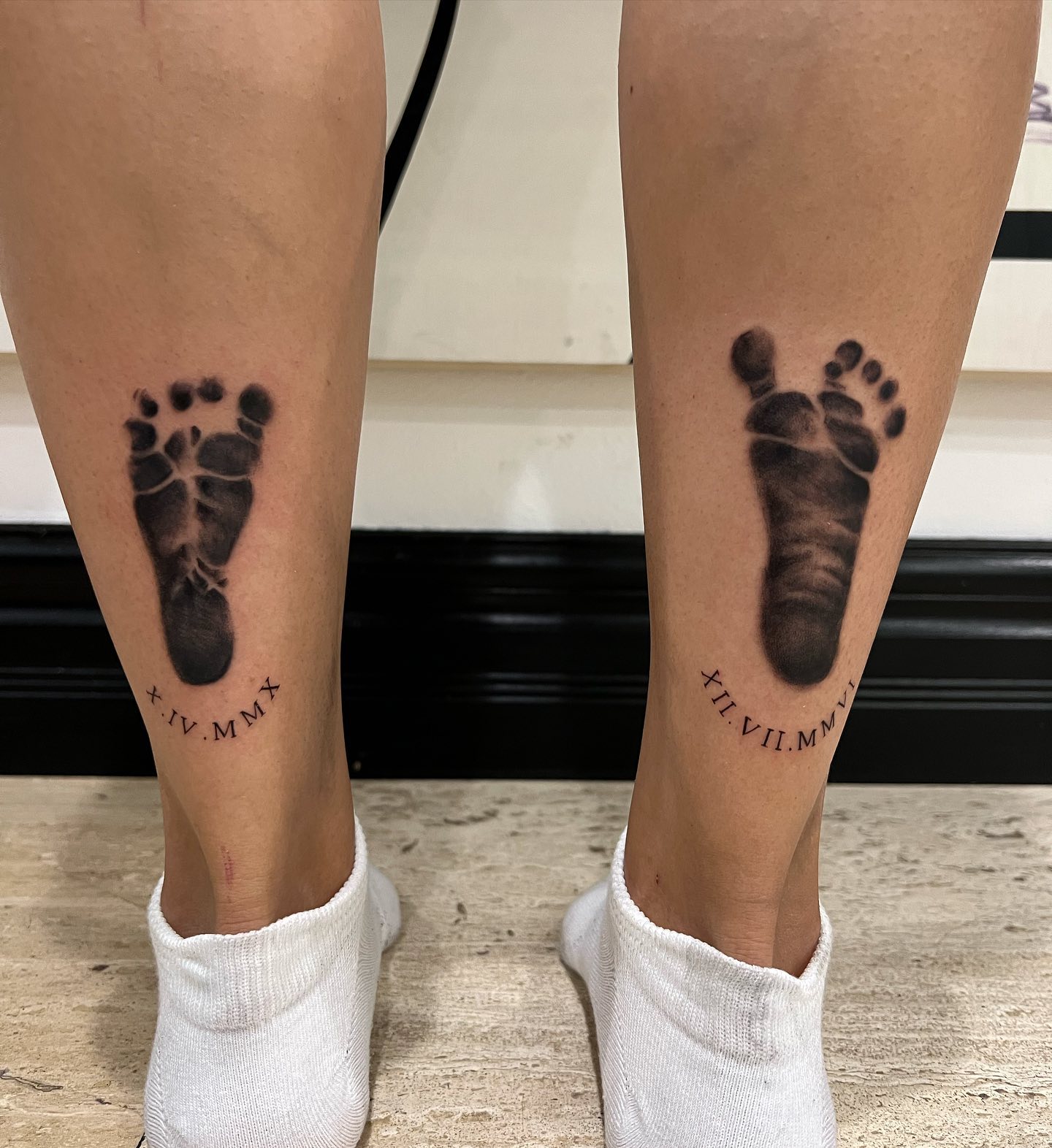 Baby Feet With Pocket Watch and Rose Tattoo baby feet tattoos ideas tattoo