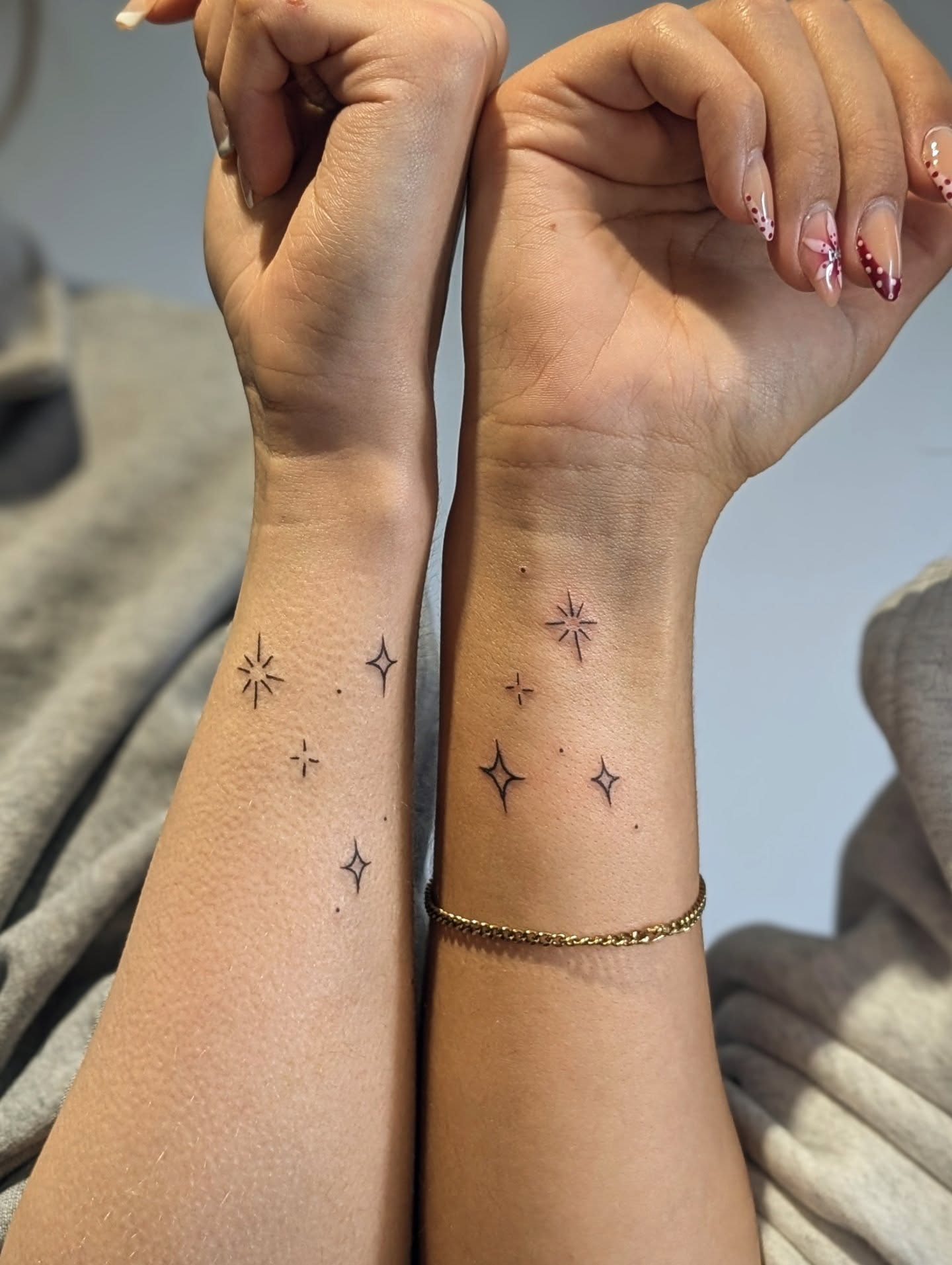 Matching Celestial Stars Tattoo matching tattoos for best friends tattoo