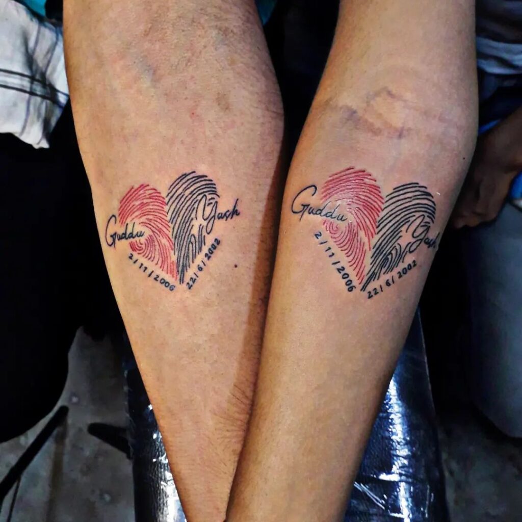 Yin-Yang Fingerprint Tattoo fingerprint tattoos tattoo