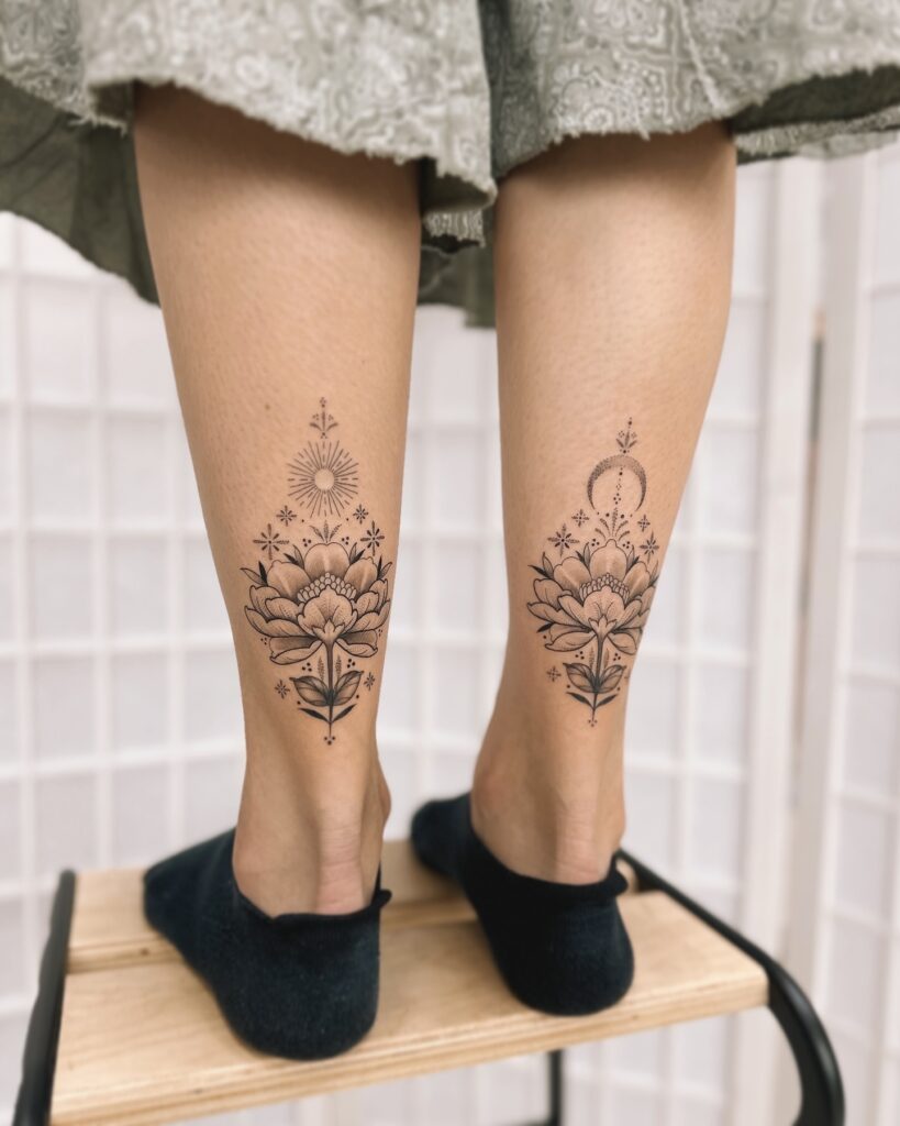 Star Spirits Wrap-Around Ankle Tattoo