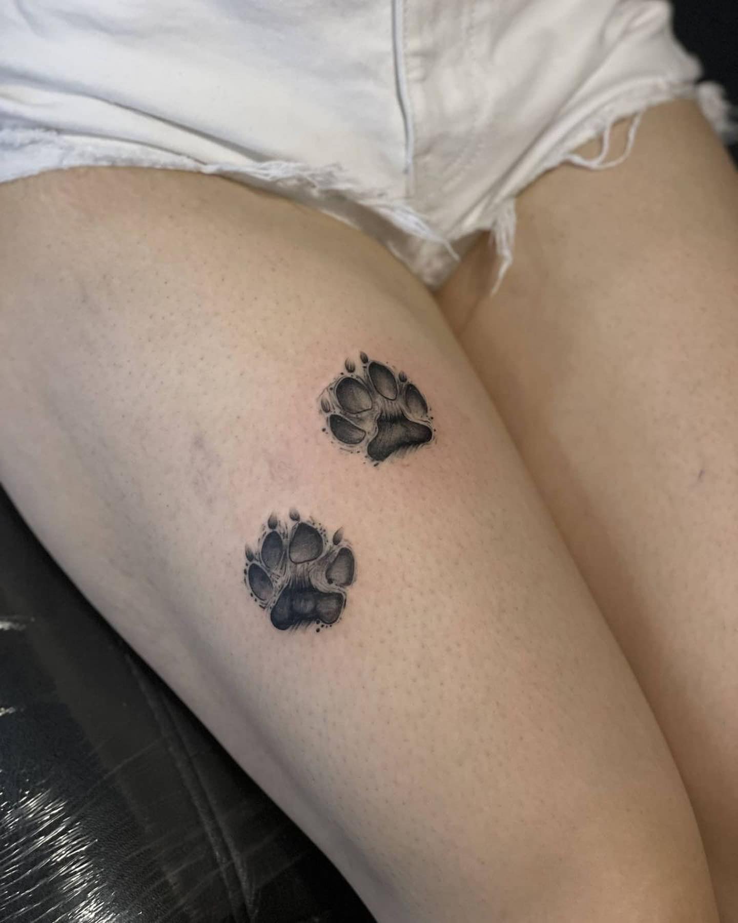 Mountain Landscape Pawprint Tattoo pawprint tattoo ideas tattoo