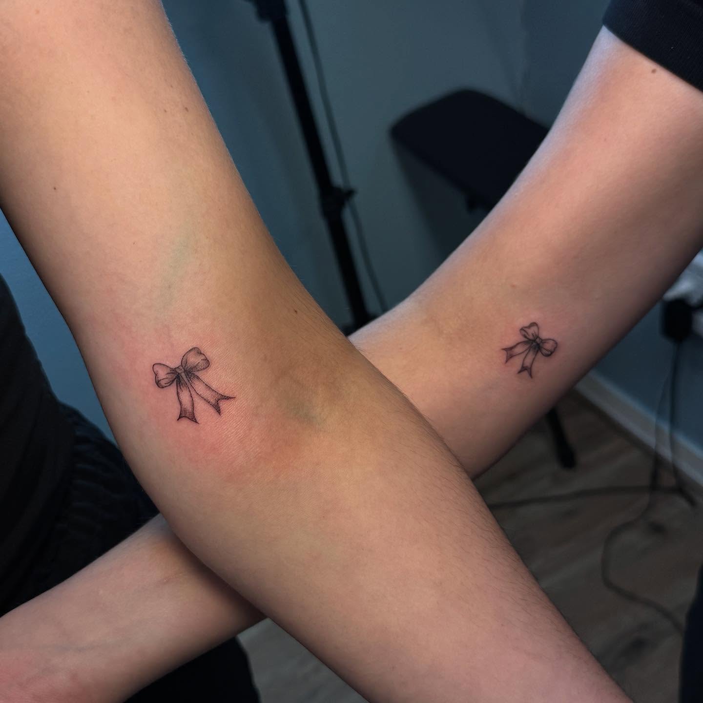 Matching Ribbon Bow Bestie Tattoo bestie tattoo ideas tattoo