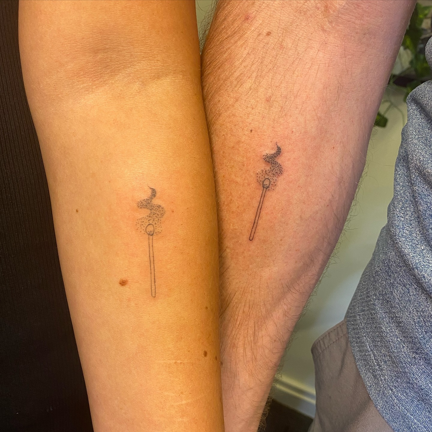 Twin Flame Chest Flame Tattoo