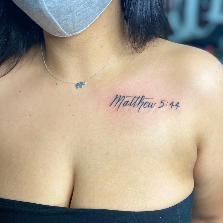 Psalm 465 Shoulder Tattoo