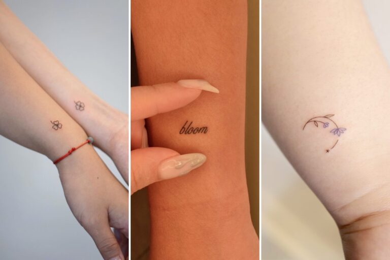 Aesthetic meaningful tiny tattoos and delicate ink ideas collage