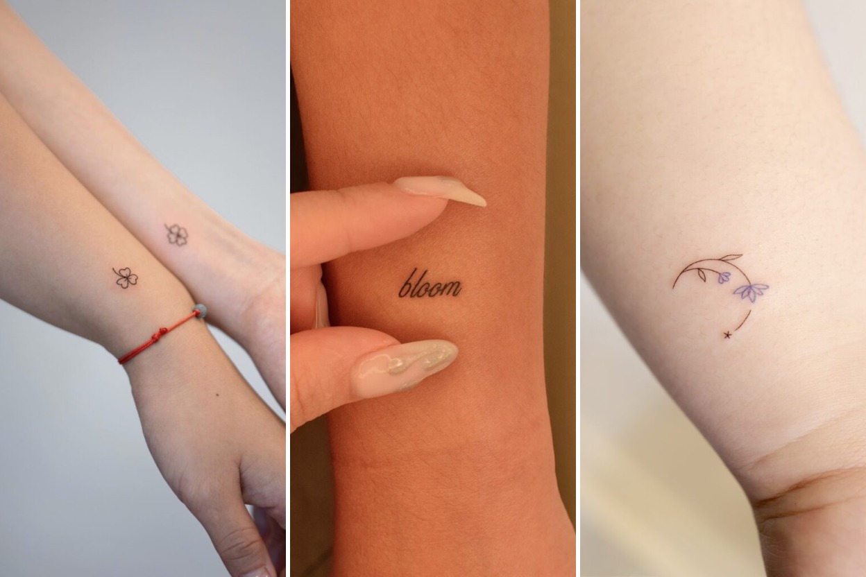 Aesthetic meaningful tiny tattoos and delicate ink ideas collage