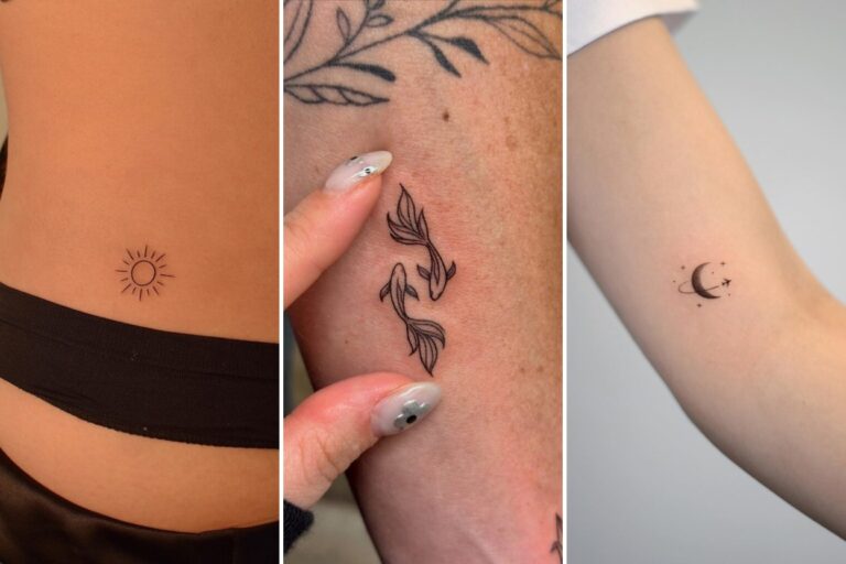 Aesthetic meaningful tiny tattoos and delicate ink ideas collage