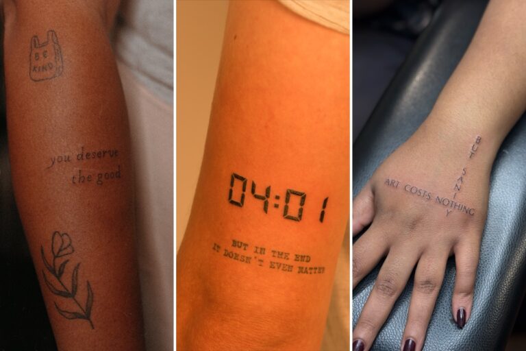 Aesthetic meaningful word tattoos and delicate ink ideas collage