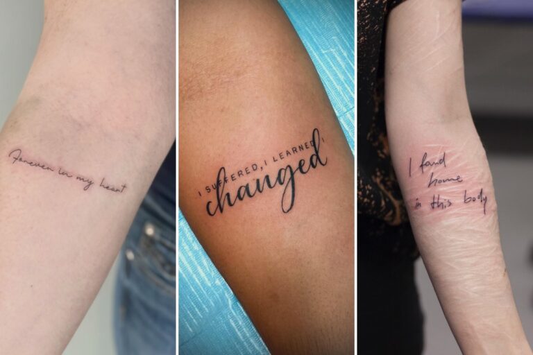 Aesthetic meaningful word tattoos and delicate ink ideas collage