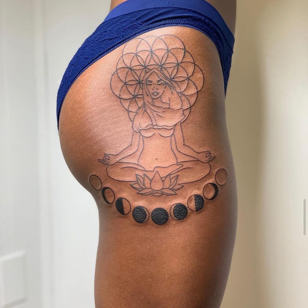 Mystical Woman with Fiery Eyes Tattoo mystical tattoos tattoo