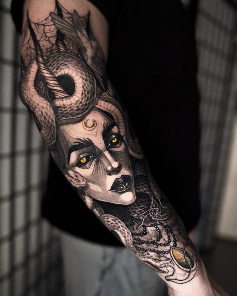 The Minotaur And The Labyrinth Tattoo