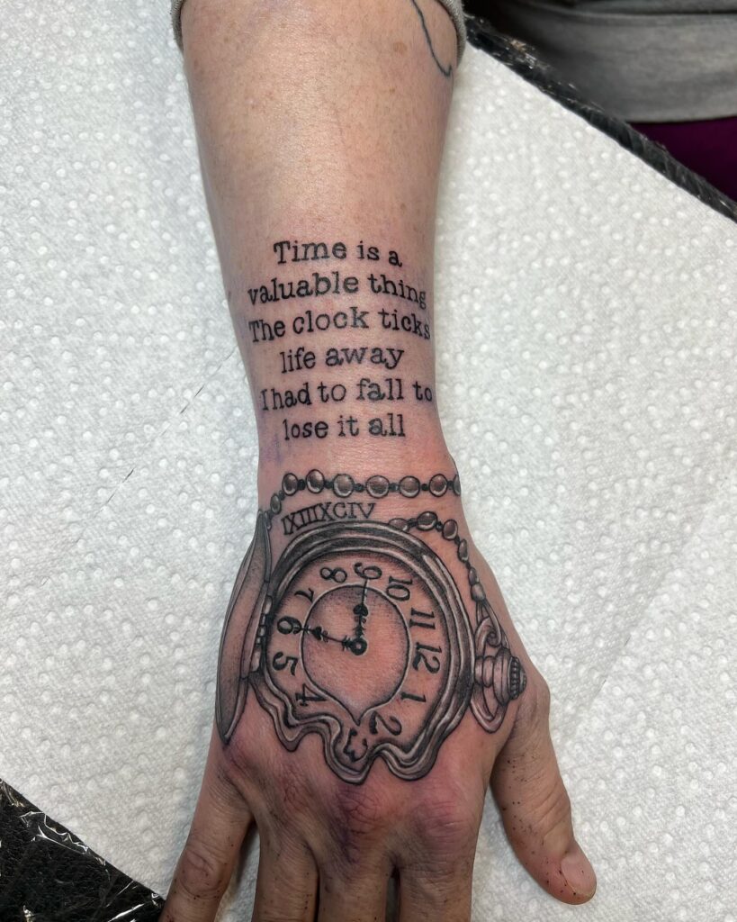 Dual Pocket Watch Tribute Tattoo for Children pocket watch tattoos tattoo