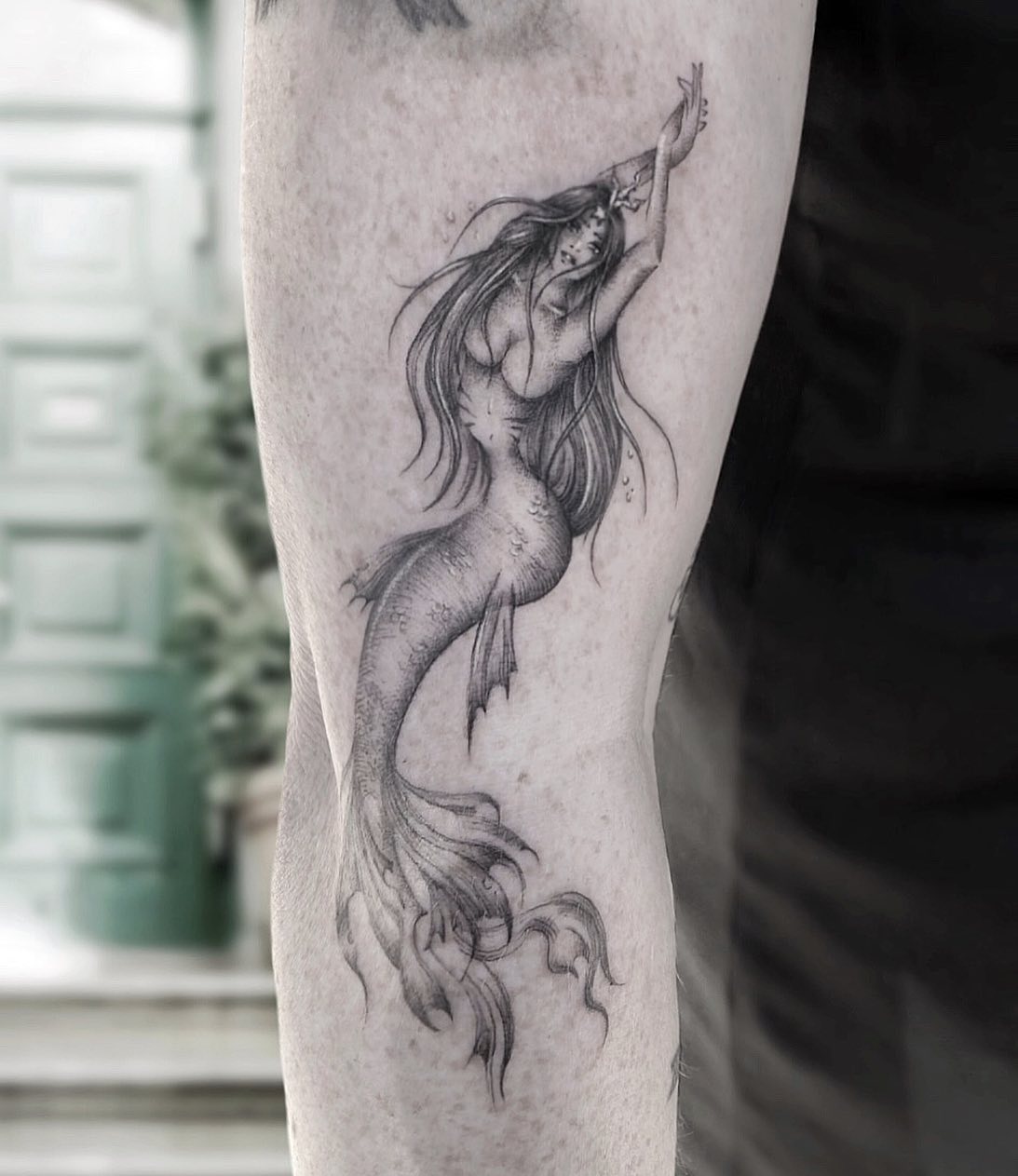 Graceful Swimming Mermaid Tattoo