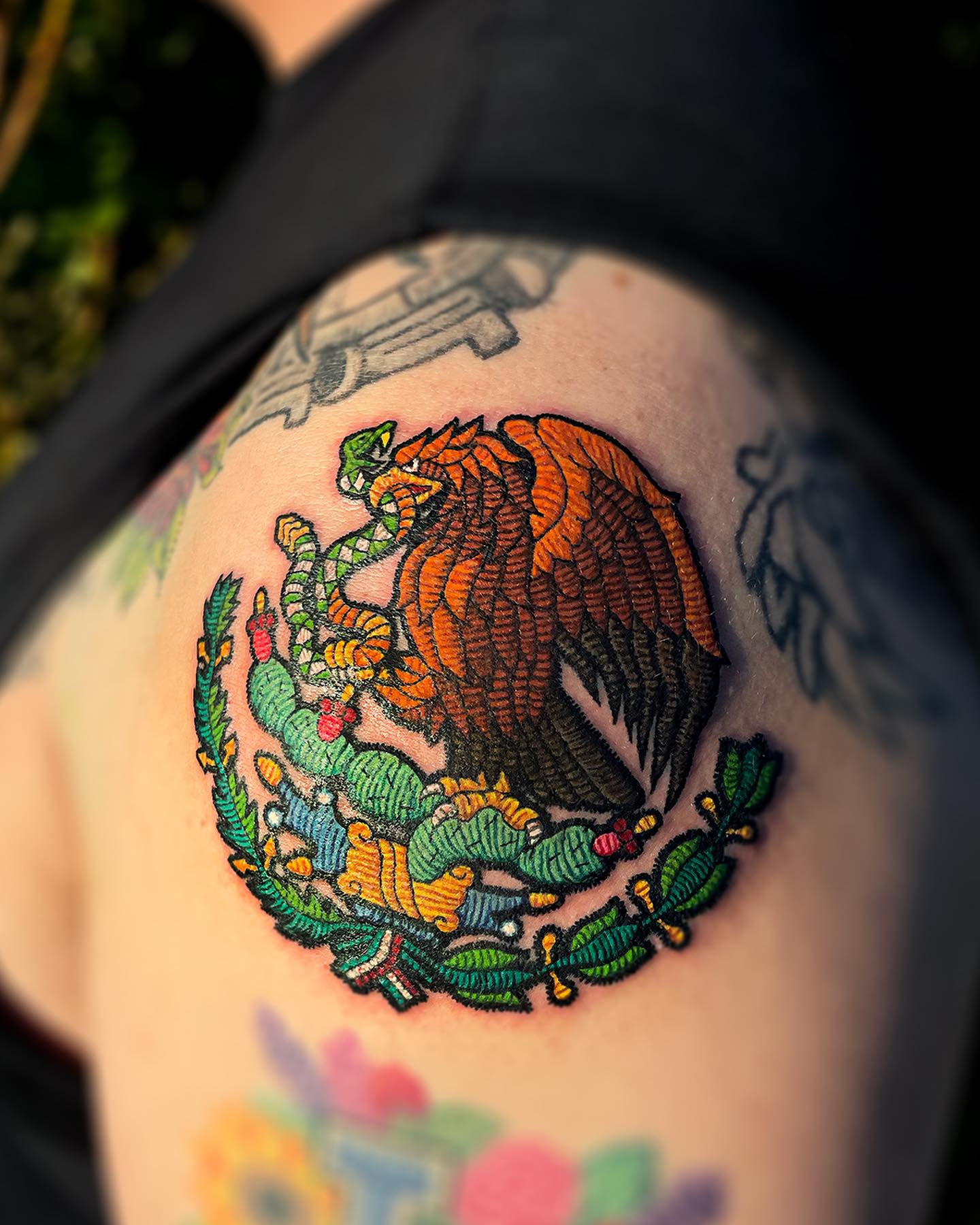 Mariachi Skeleton With Tequila Bottle Tattoo