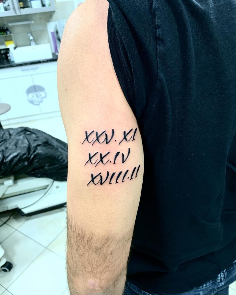 Classic Roman Numerals Tattoo roman numerals tattoos tattoo