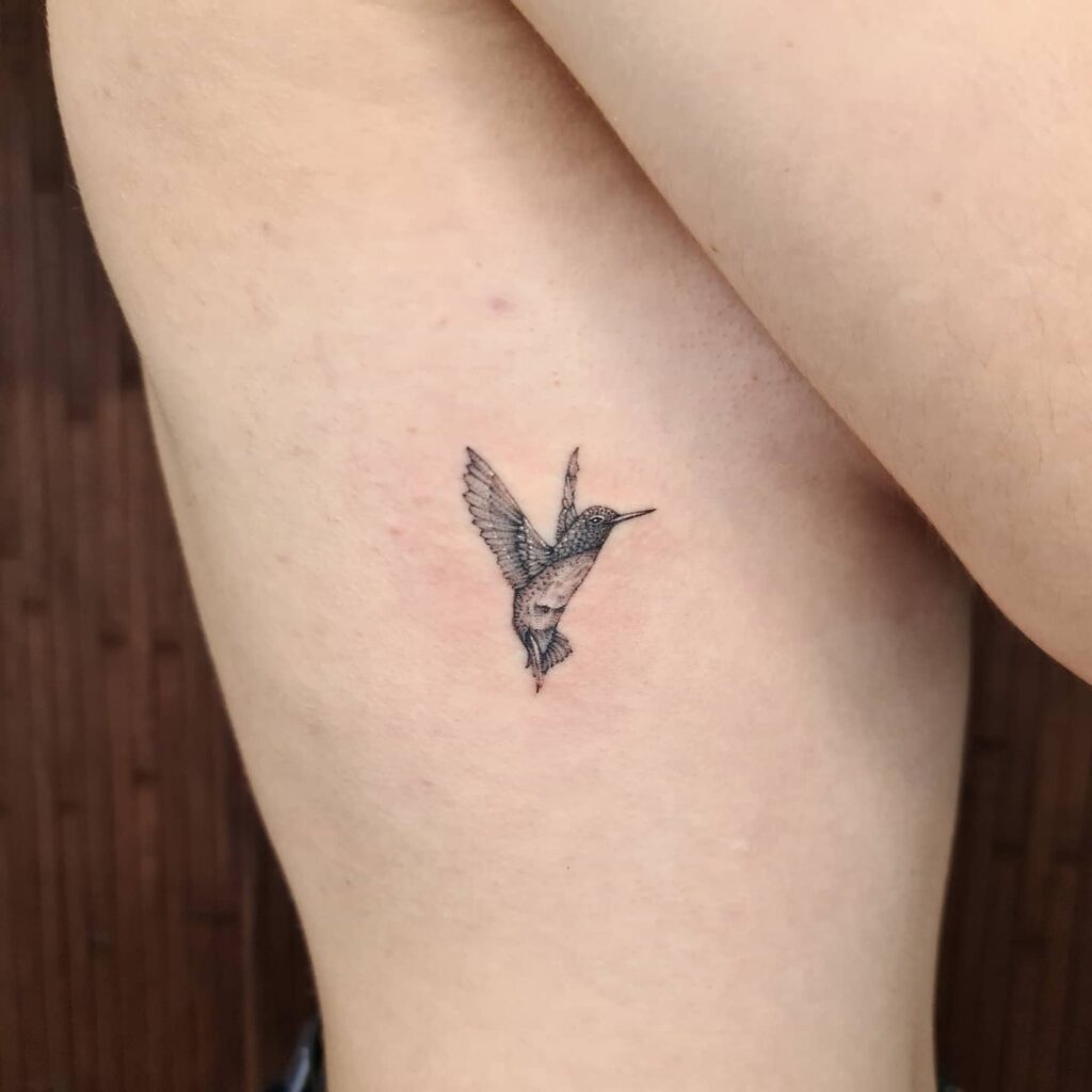 Mini Fine Line Hummingbird Tattoo hummingbird tattoos tattoo