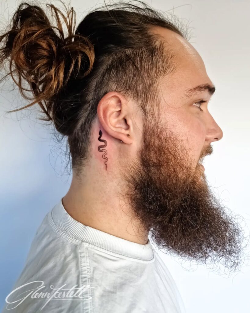 Black Rose Behind Ear Tattoo behind the ear tattoo ideas for men tattoo