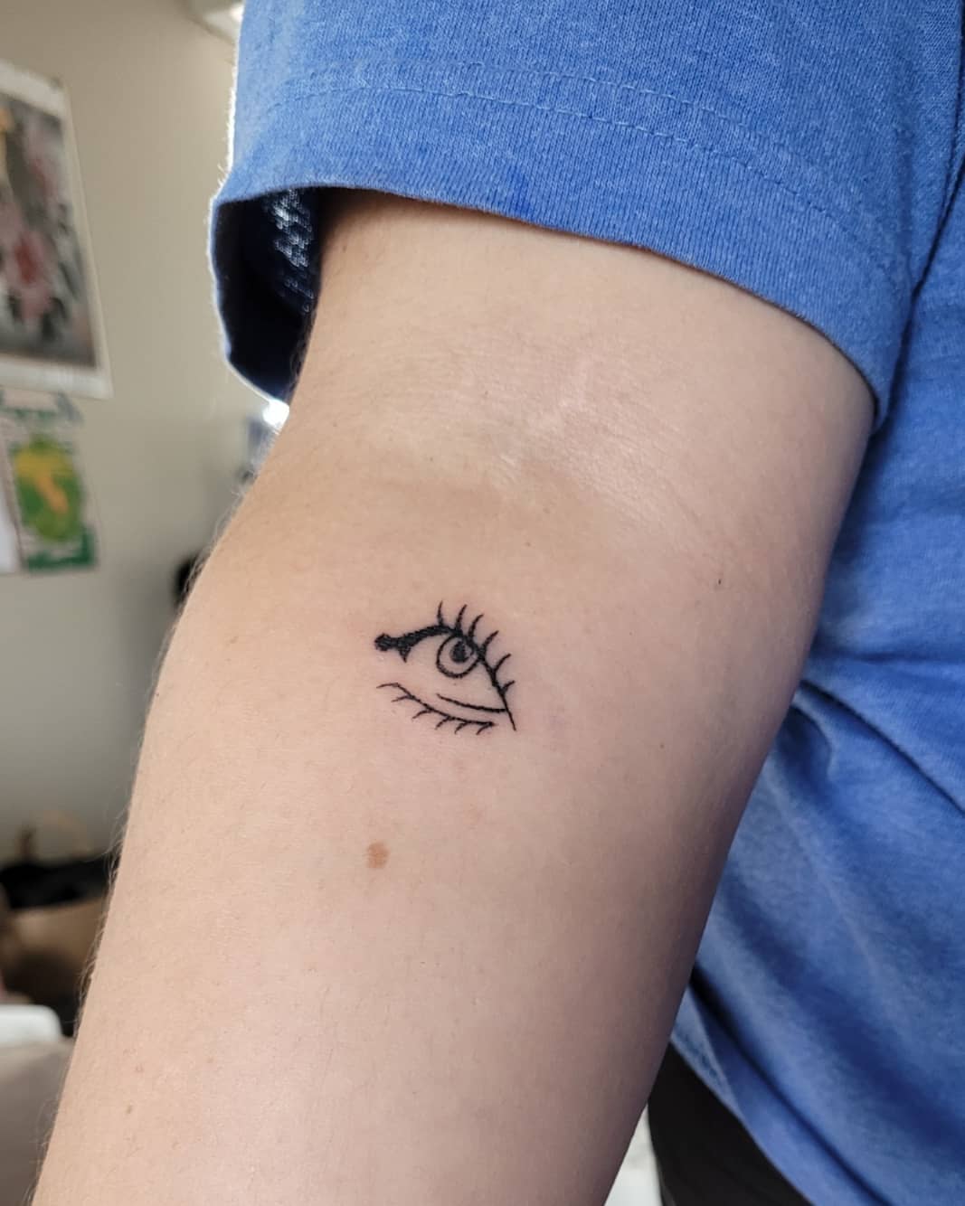 Minimal Eye Forearm Tattoo