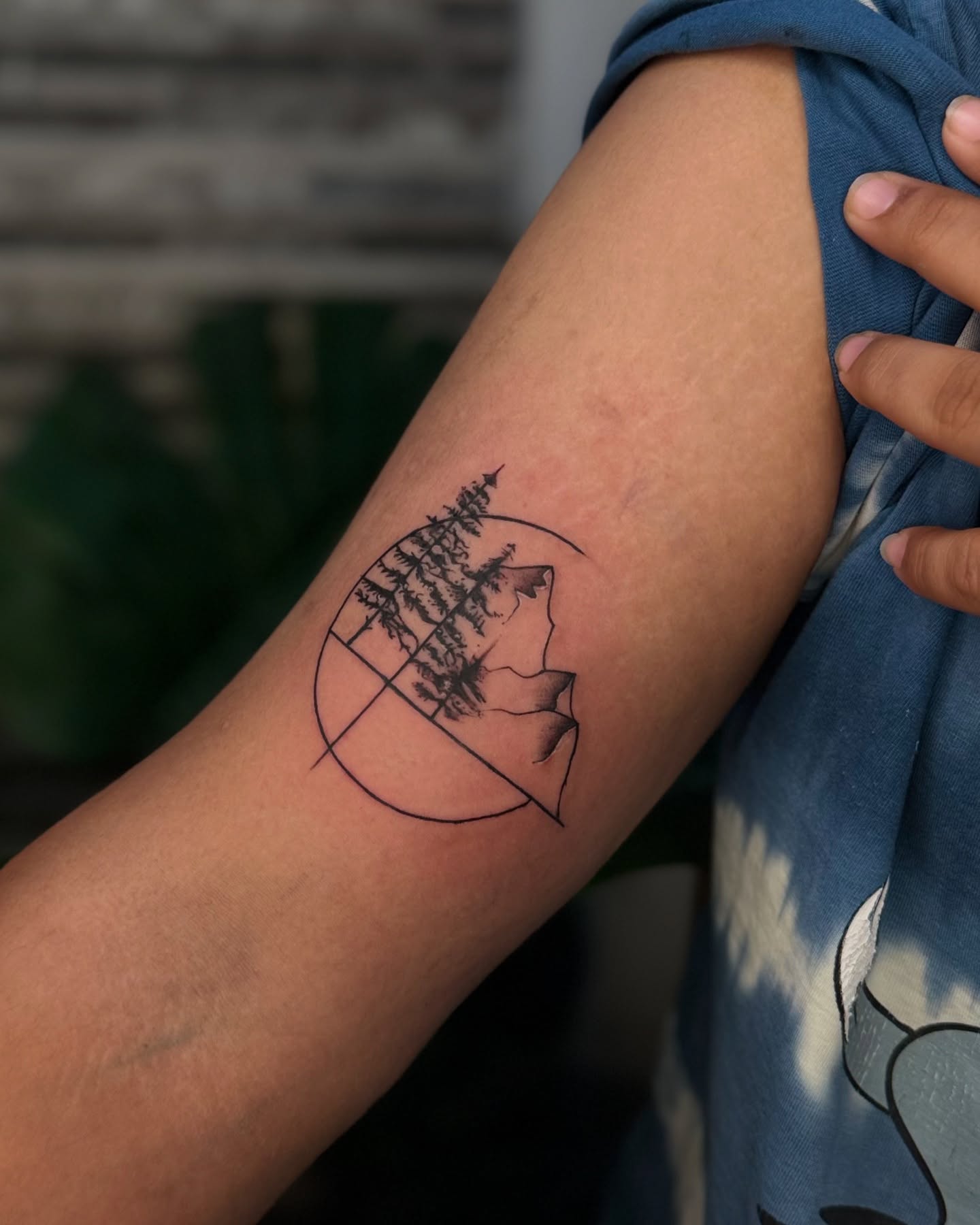 Minimal Mountain and Forest Tattoo nature tattoos for women tattoo