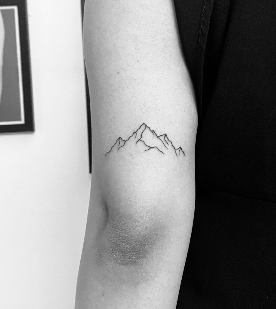 Minimal Mountain Outline Tattoo mountain tattoos tattoo