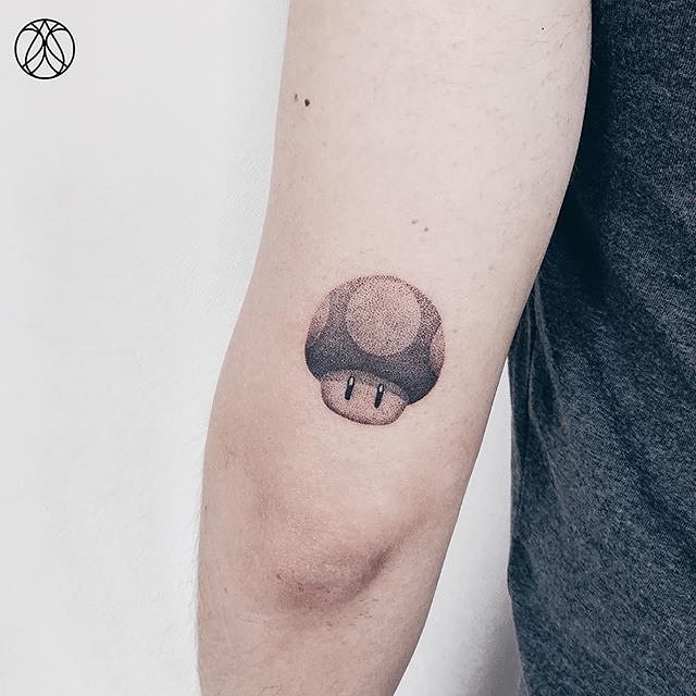 Circular Mushroom Cluster Tattoo mushroom tattoo ideas tattoo