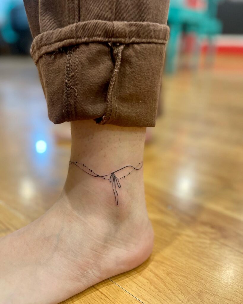 Autism Awareness Ankle Bracelet Tattoo