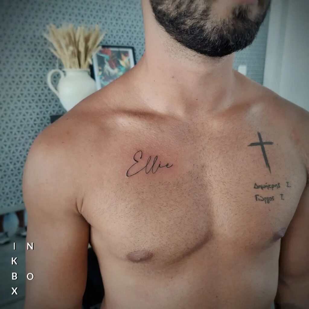 Bold Script Forearm Tattoo