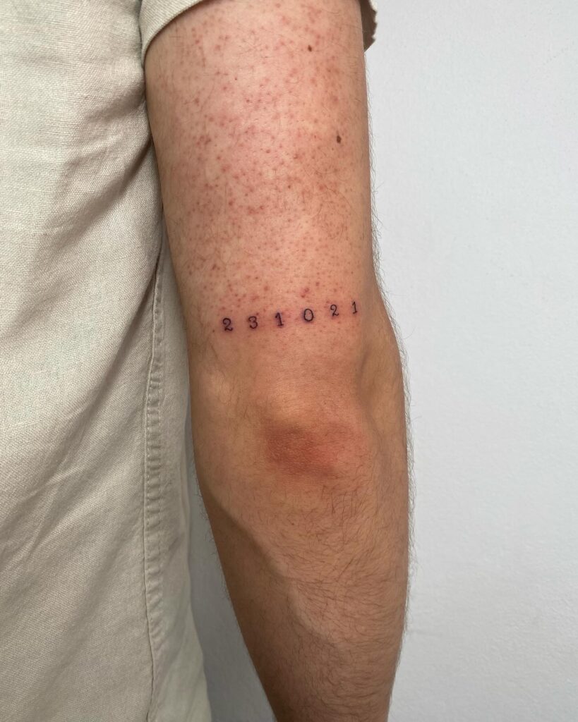 Virgo Birthdate Tattoo with Black Rose date tattoos tattoo